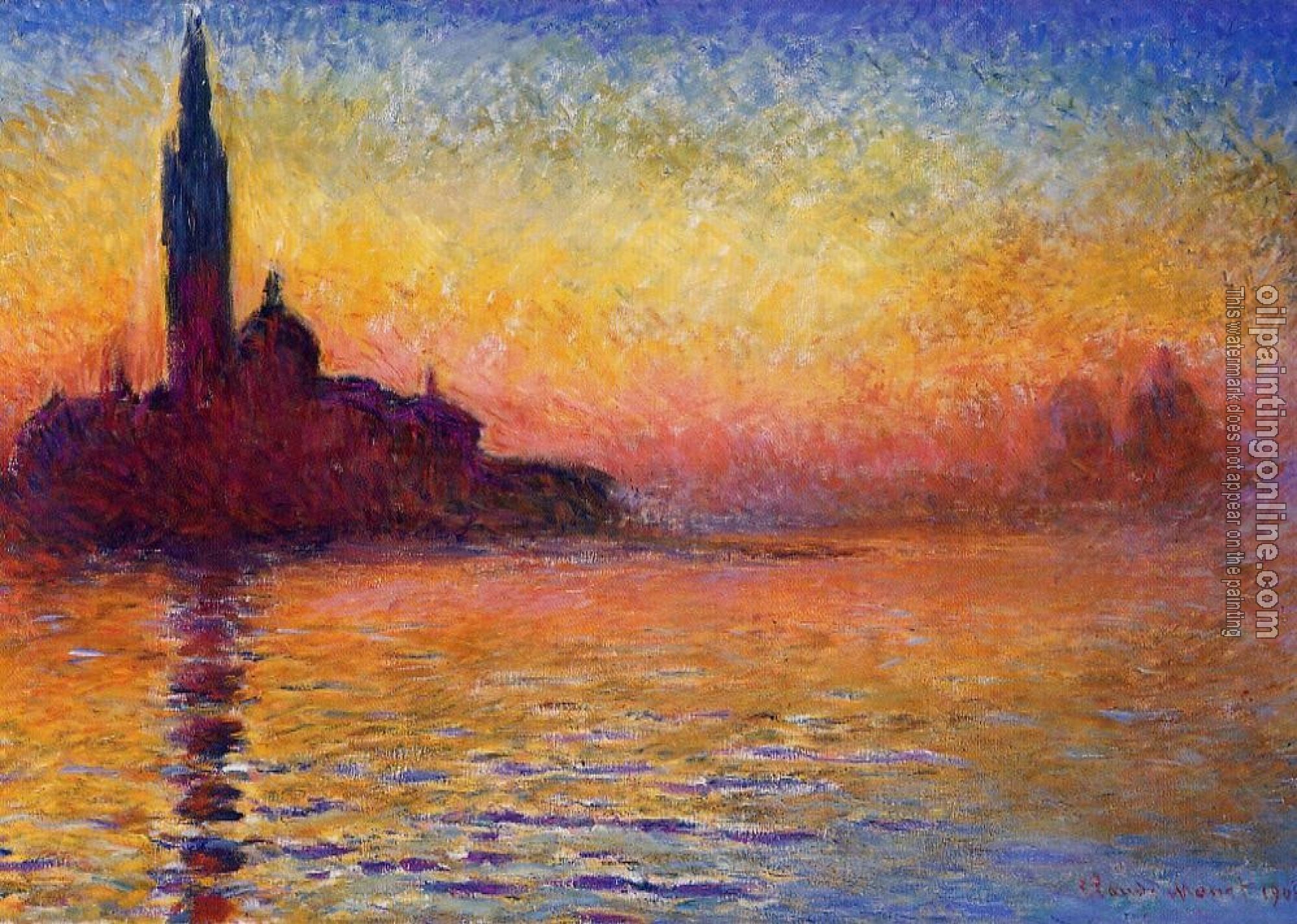 Monet, Claude Oscar - San Giorgio Maggiore by Twilight